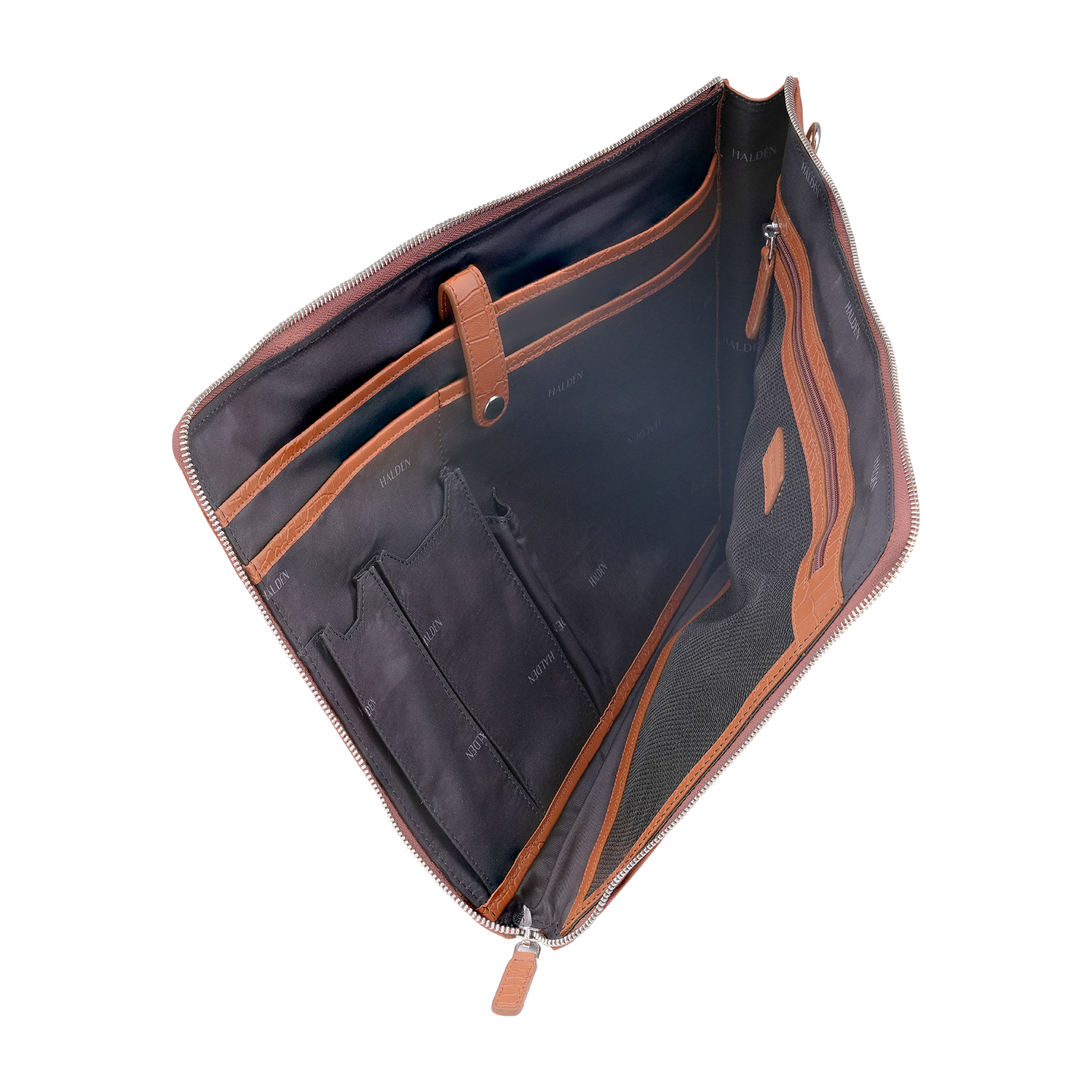 TELON TAN LAPTOP BAG - CROC