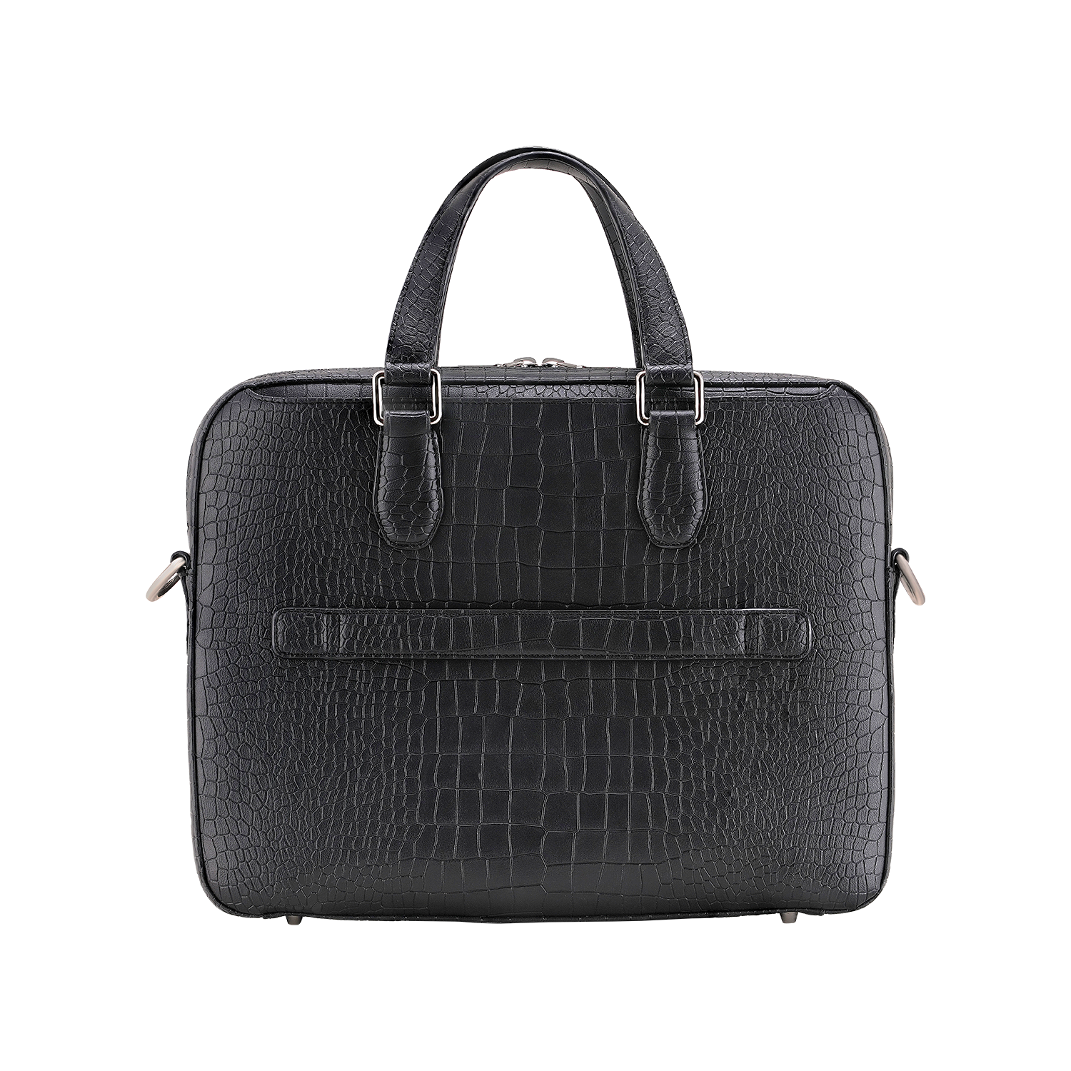 Mayson Black Laptop Bag - Croc