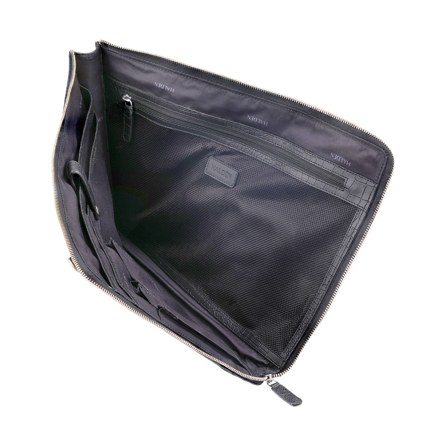TELON BLACK LAPTOP BAG - CROC