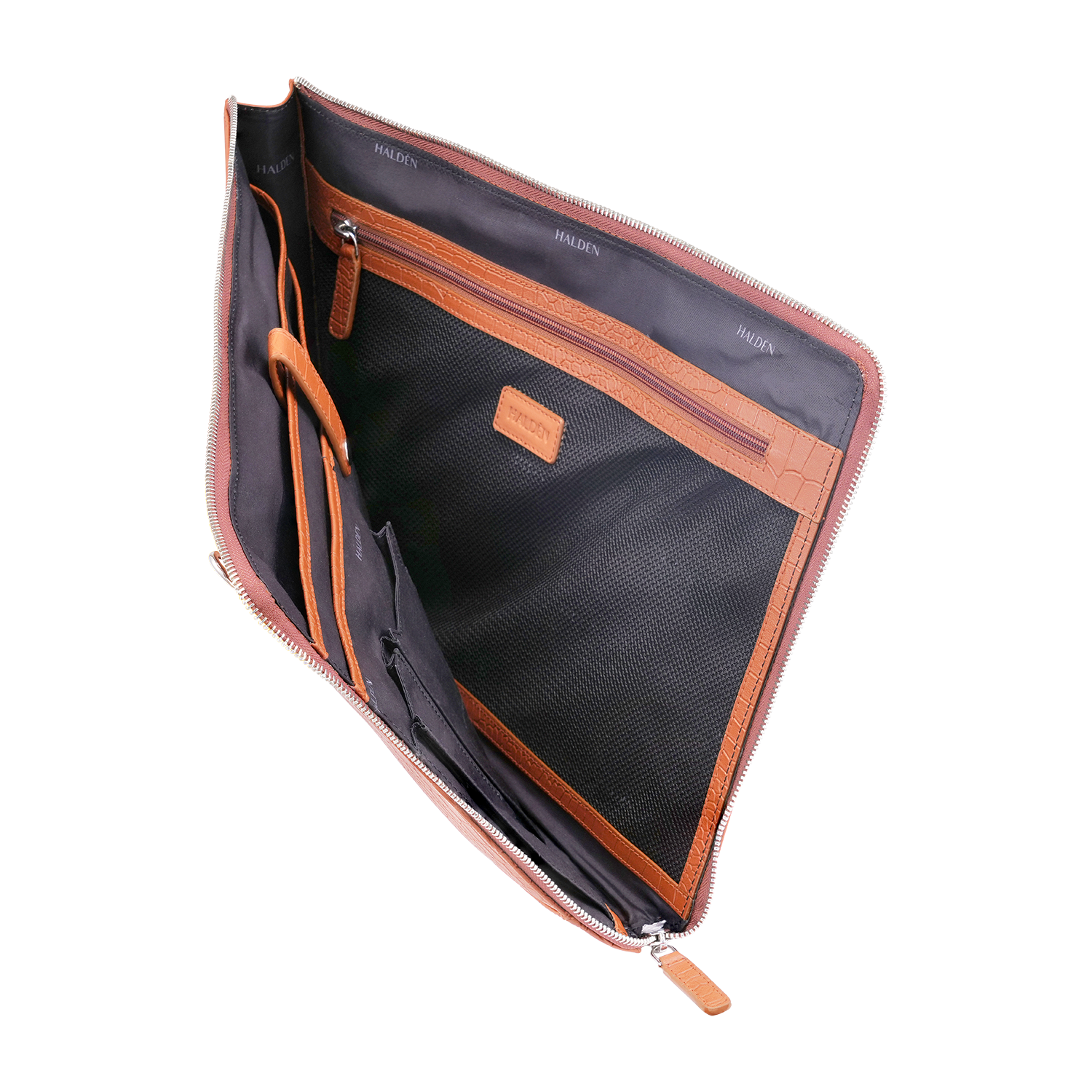 TELON TAN LAPTOP BAG - CROC