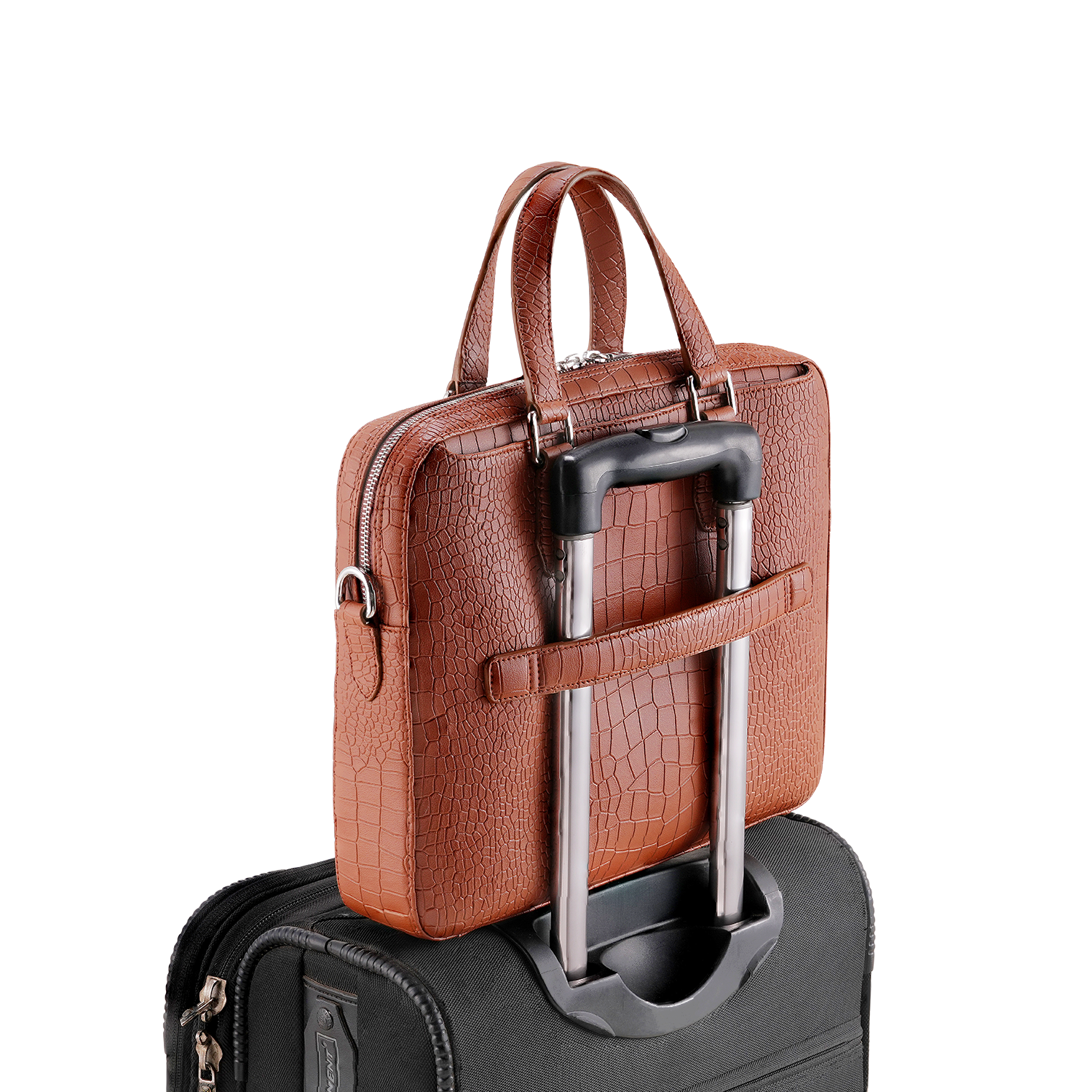 Mayson Tan Laptop Bag - Croc