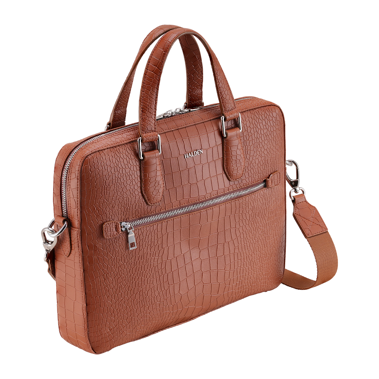 Mayson Tan Laptop Bag - Croc