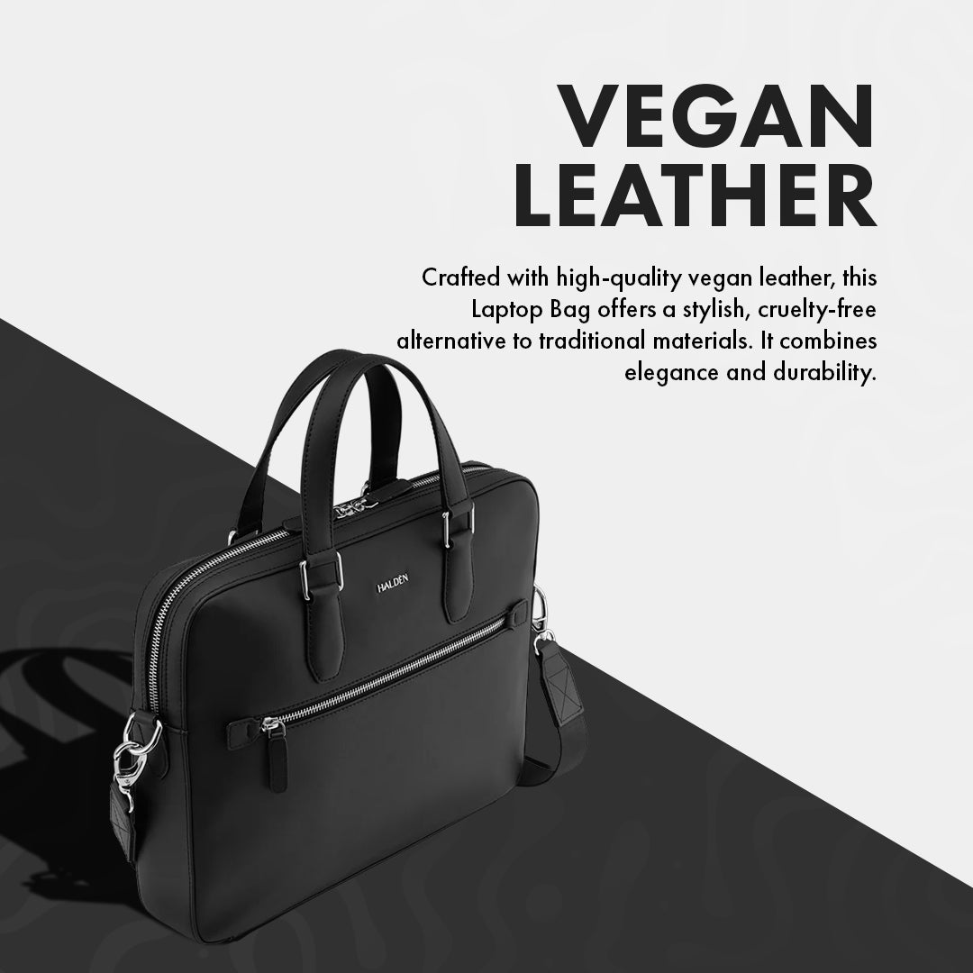 MONARCH BLACK LAPTOP BAG - PLAIN