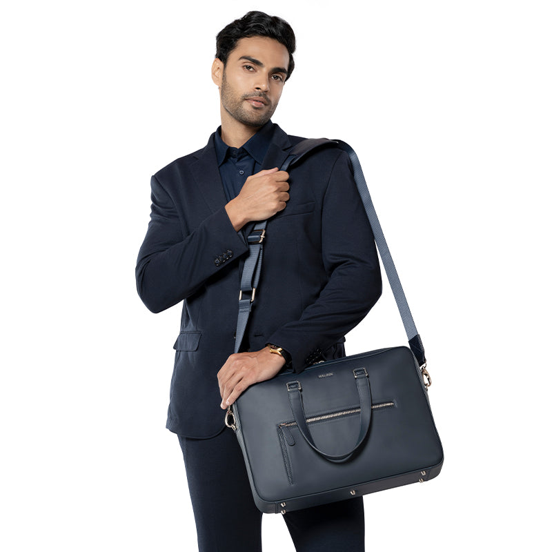 CAMDEN BLUE LAPTOP BAG - PLAIN