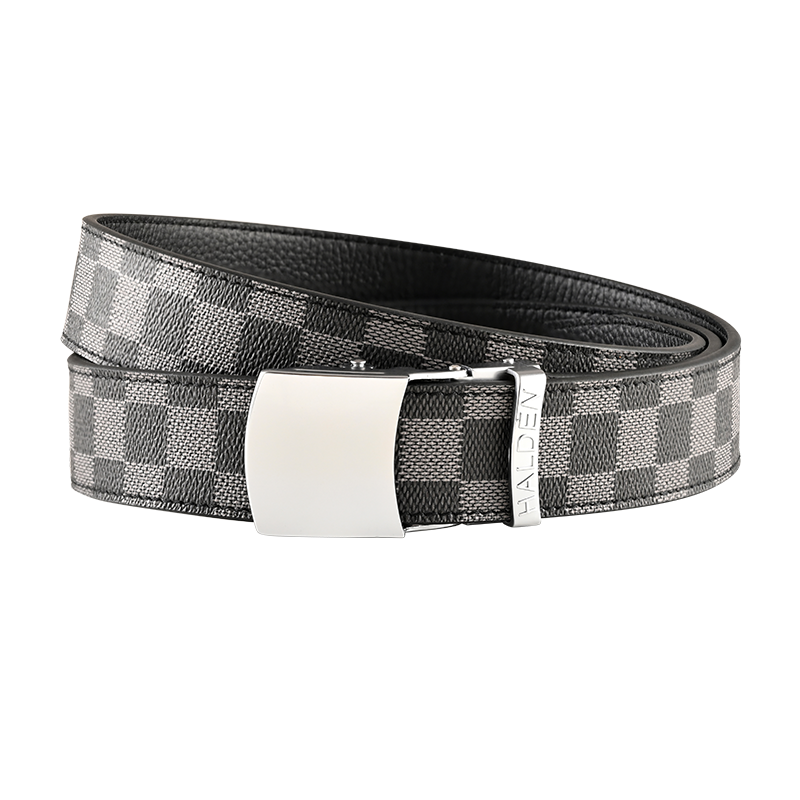 chequer Grey with vintage buckle