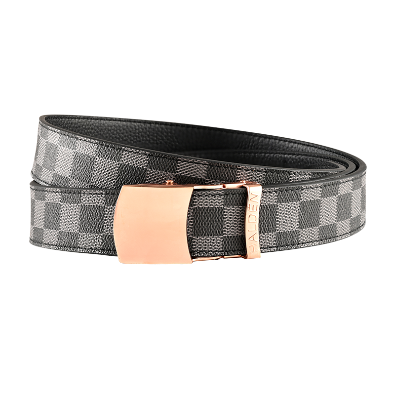 chequer Grey with vintage buckle