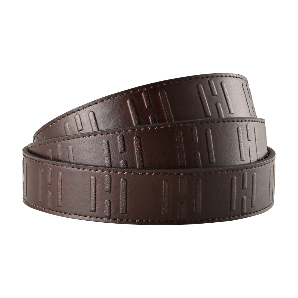 1.25" INVERTED SIGNATURE BROWN STRAP