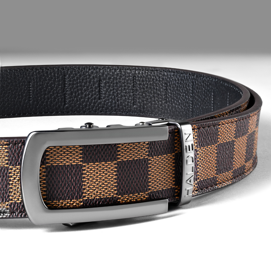 chequer Tan with classic buckle