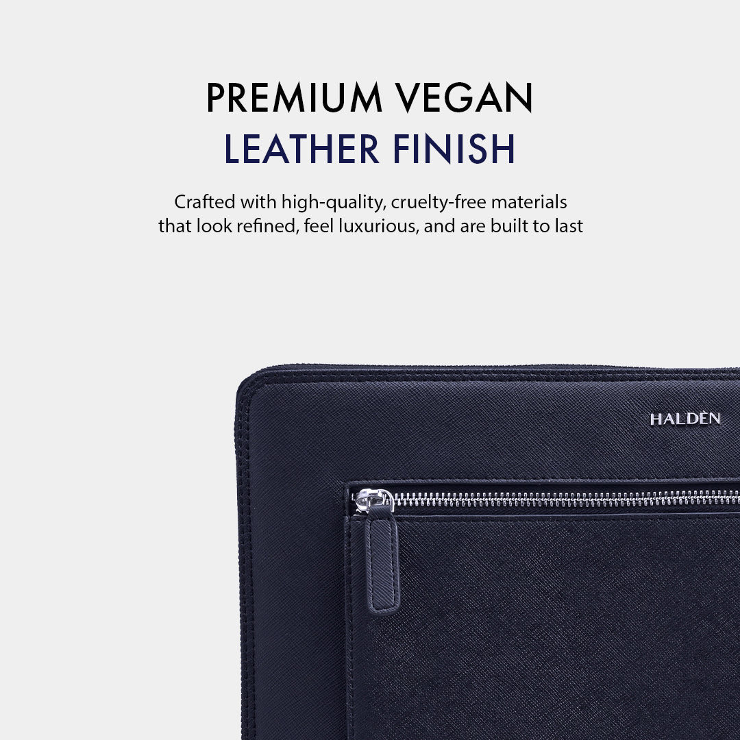 RYDEN BLUE LAPTOP BAG - SAFFIANO