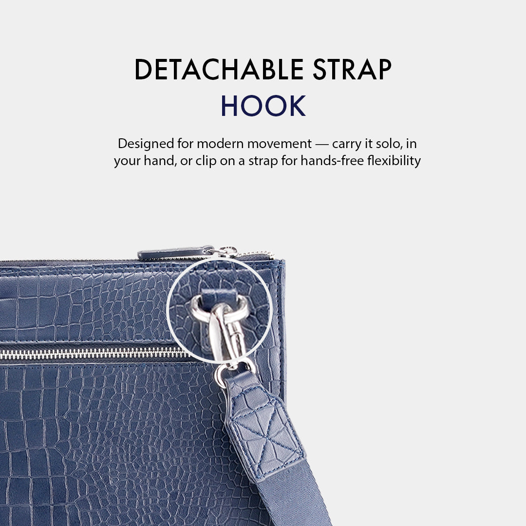 TELON BLUE LAPTOP BAG - CROC