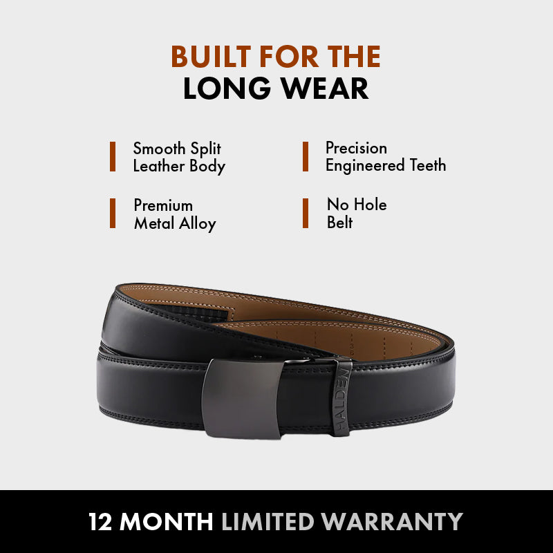 Formal (1.25 Inch) - black matt, Casual (1.5 Inch) - black matt