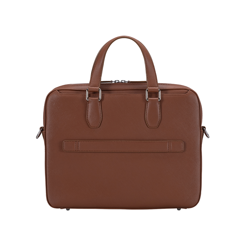 BELFORD TAN LAPTOP BAG - SAFFIANO