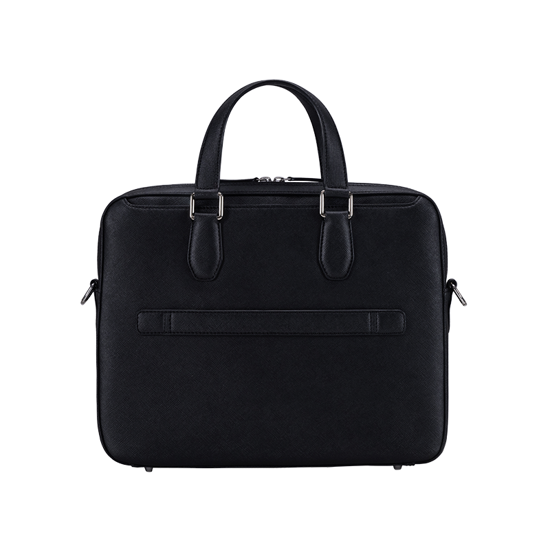 BELFORD BLACK LAPTOP BAG - SAFFIANO