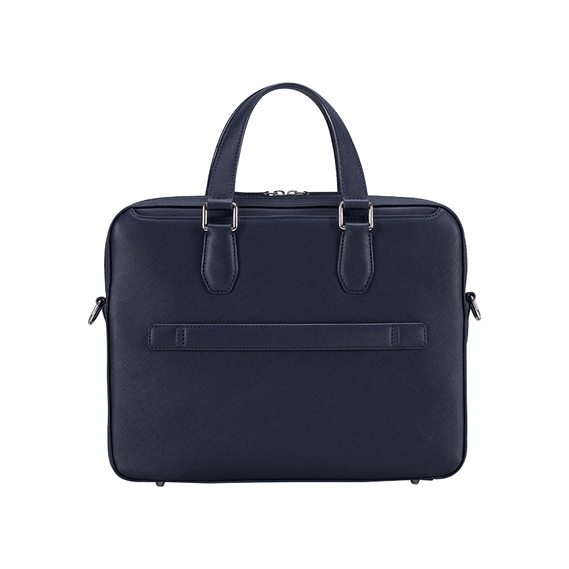 BELFORD BLUE LAPTOP BAG - SAFFIANO