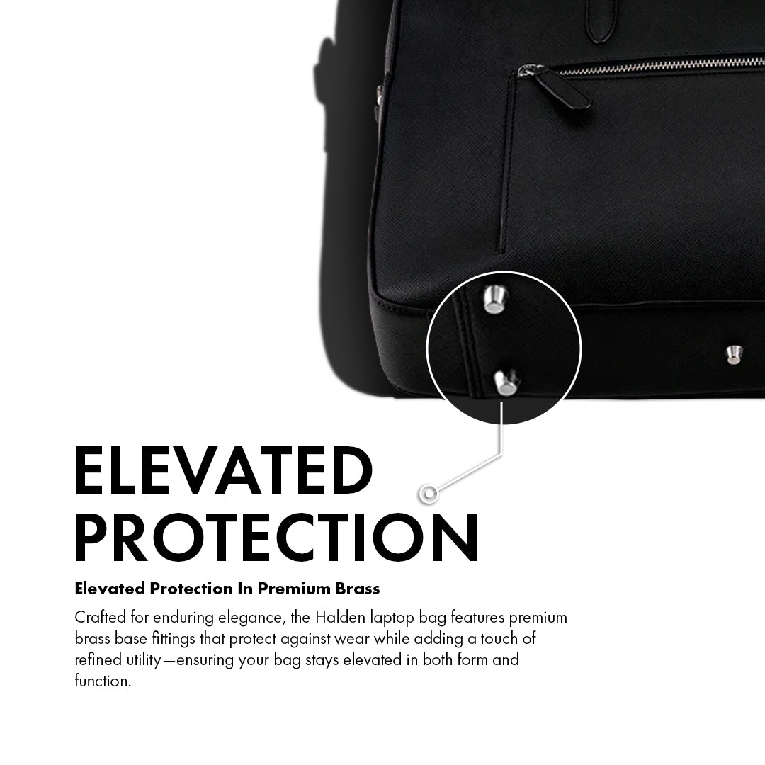 HARRINGTON BLACK LAPTOP BAG - SAFFIANO