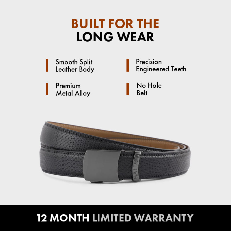 Formal (1.25 Inch) - Black matt, Casual (1.5 Inch) - Black matt