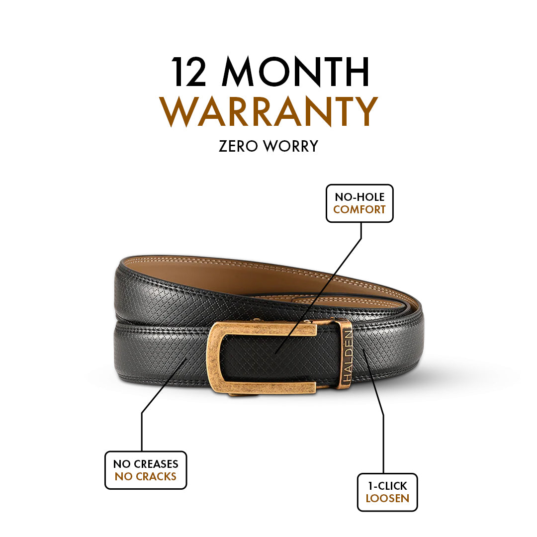 Theo Black with classic buckle