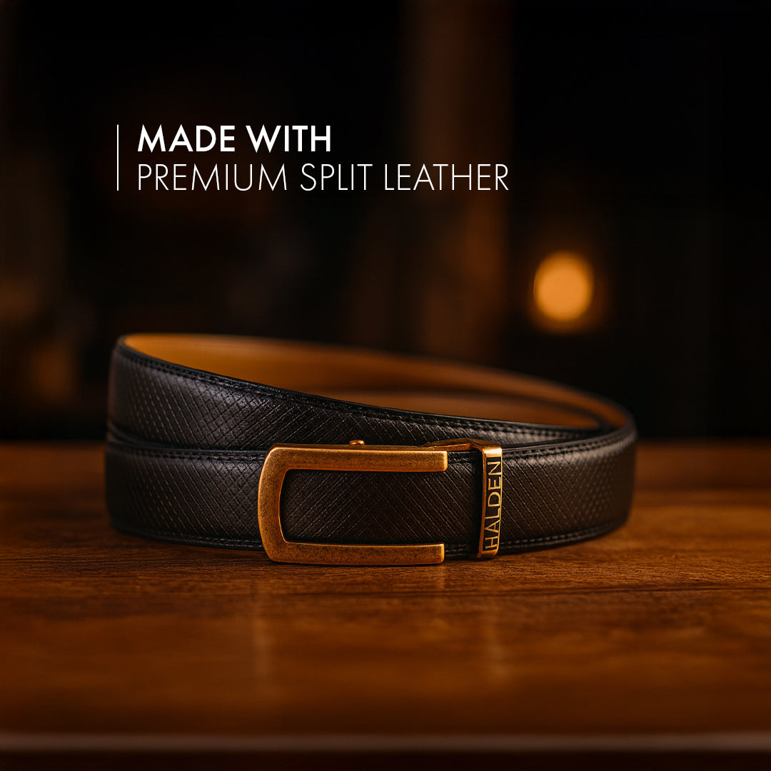 Theo Black with classic buckle