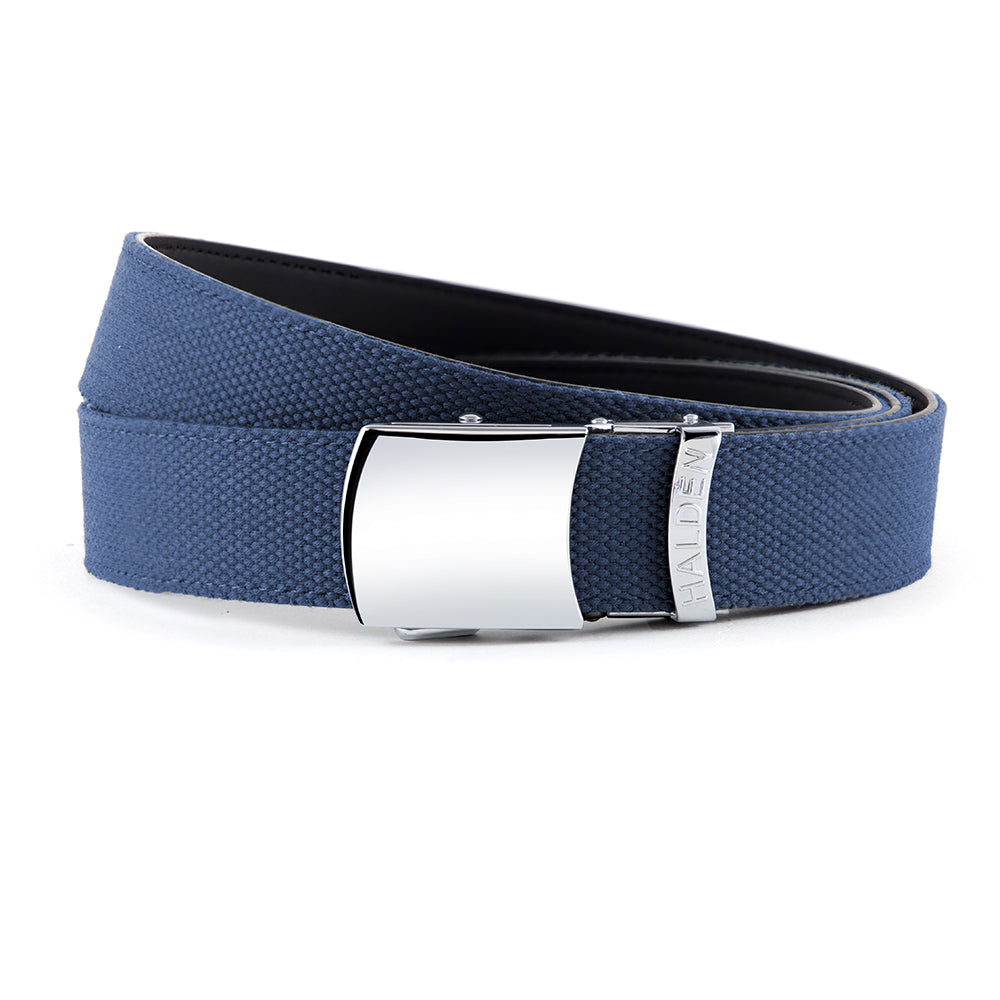 Canvas blue with vintage buckle