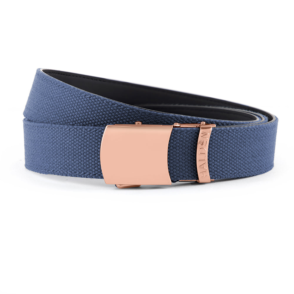 Canvas blue with vintage buckle