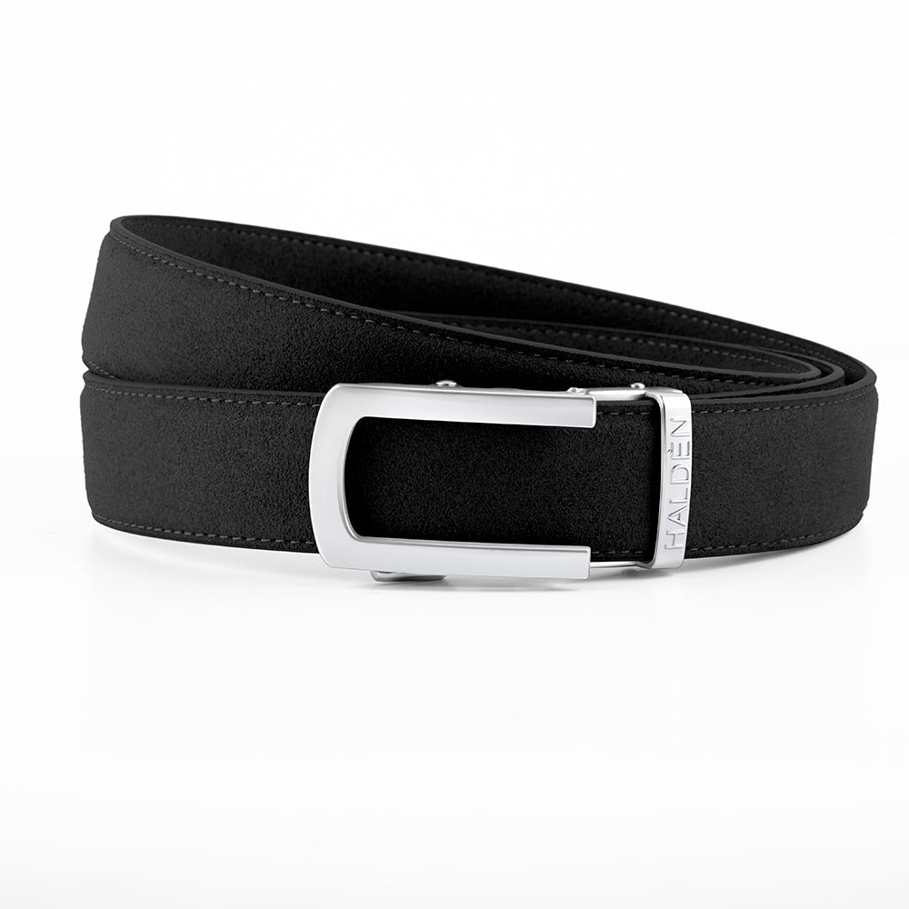 Micro fiber suede black with classic buckle