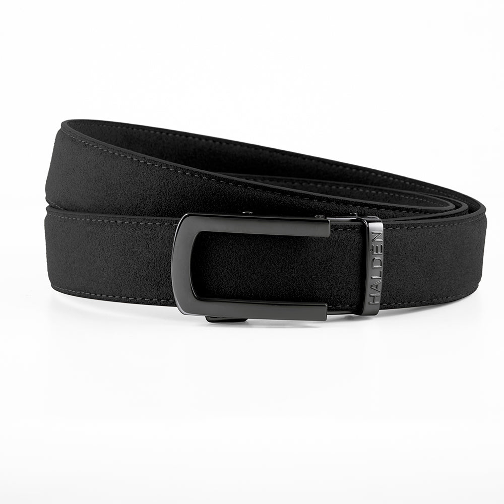 Micro fiber suede black with classic buckle