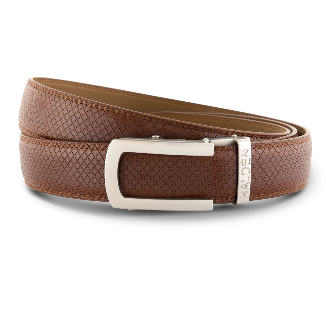 Theo Tan with classic buckle