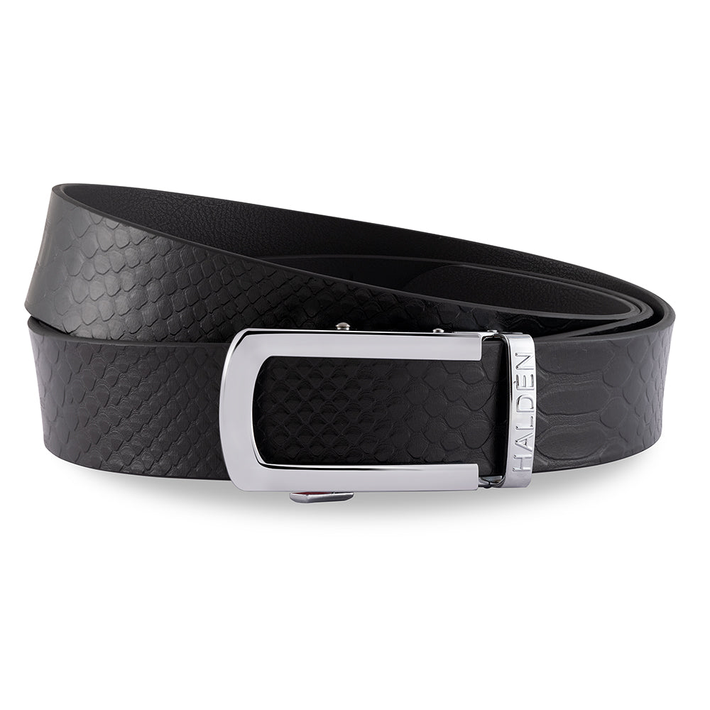 Croc black with classic buckle