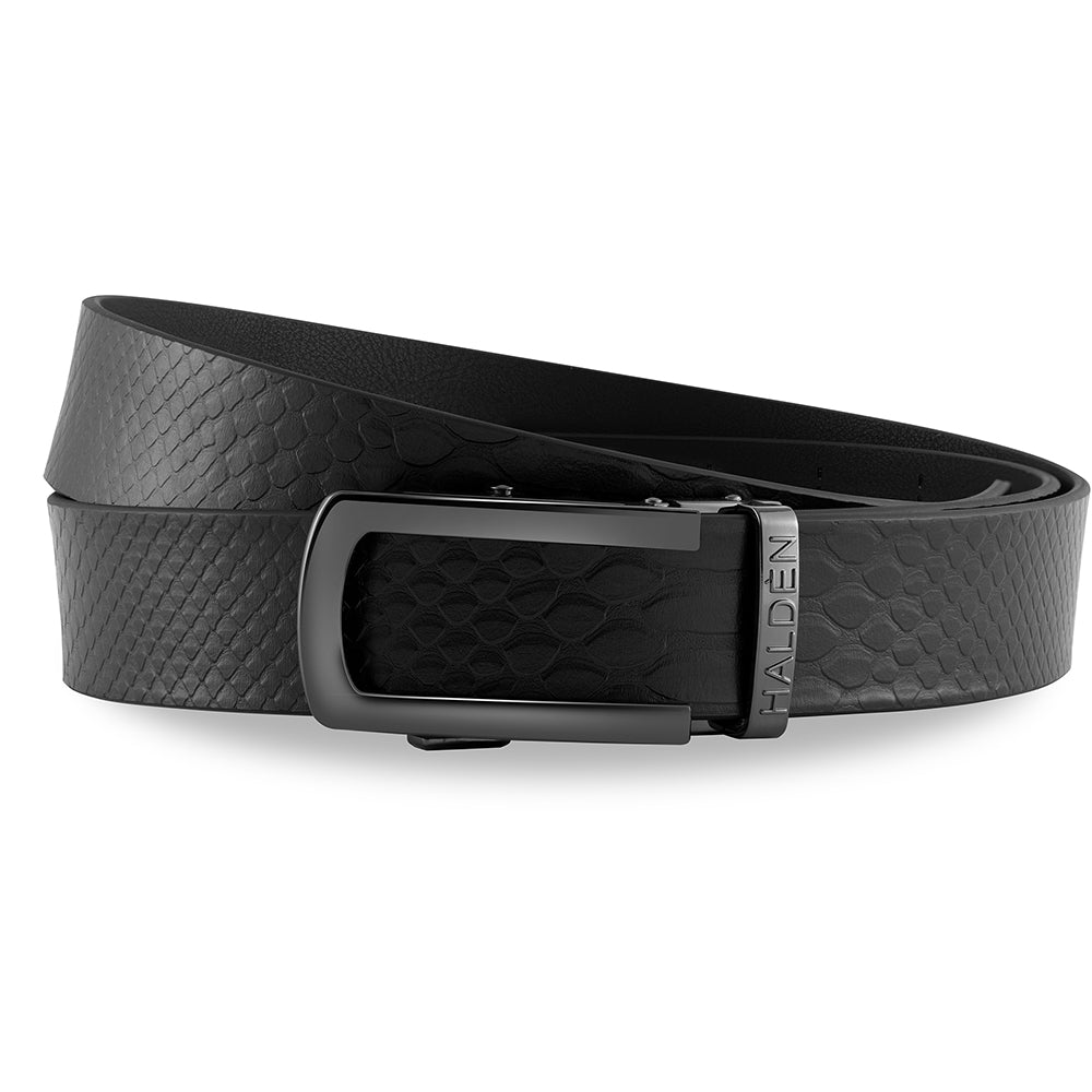 Croc black with classic buckle