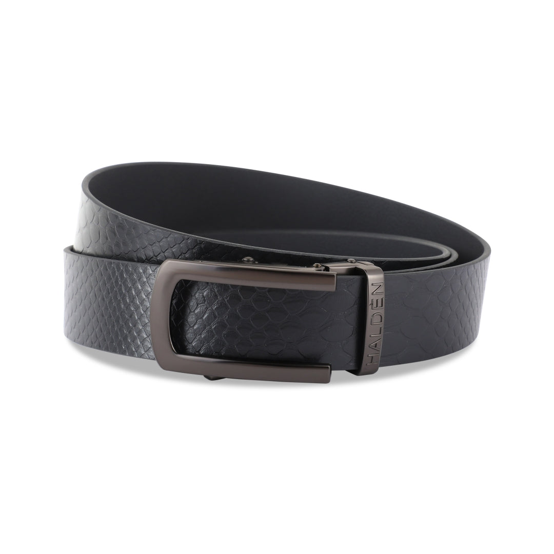 Croc black with classic buckle